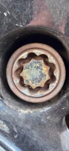Nissan Xtrail wheel locking nut key replacement