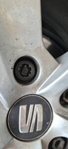 Seat Leon wheel locking nut key replacement