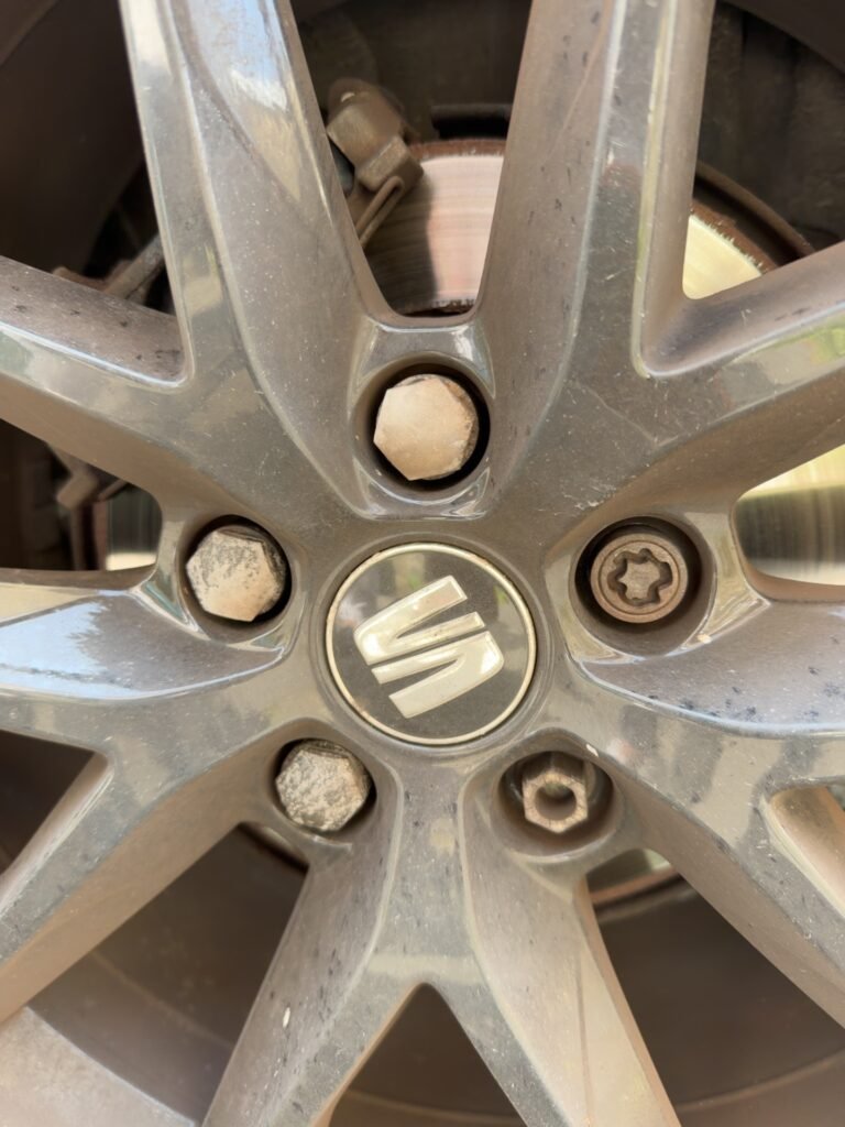 Seat Leon wheel locking nut key replacement