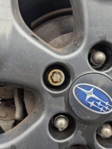 Subaru Crosstrek wheel locking nut key replacement