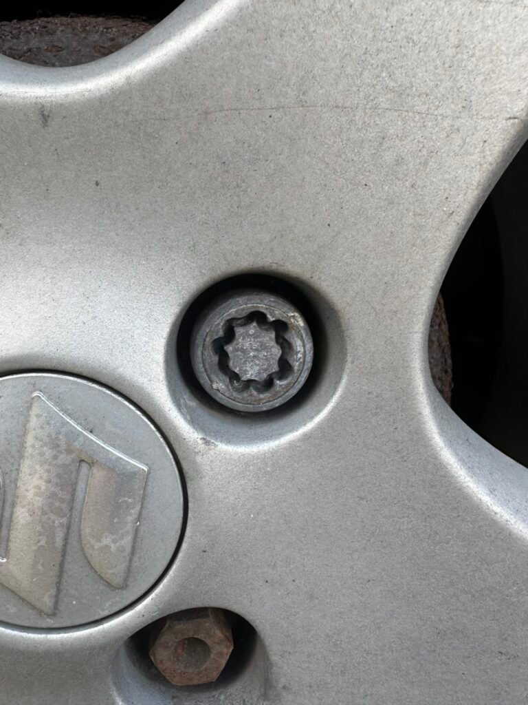 Suzki Swift wheel locking nut key replacement