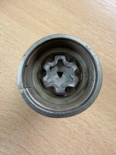 Toyota Auris (2007) Stamped with GG on the back of the socket. wheel locking nut key replacement
