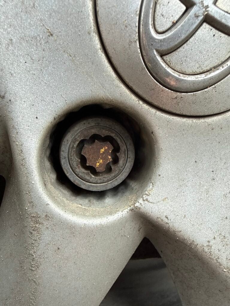 Toyota Aygo wheel locking nut key replacement