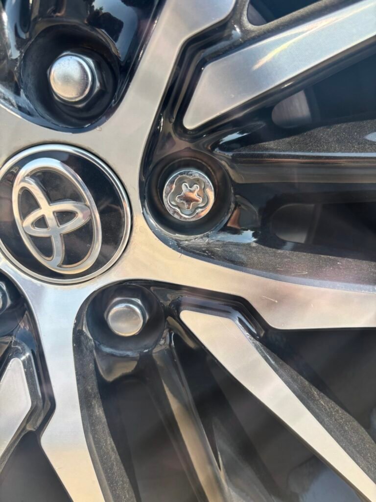 Toyota Camry SE wheel locking nut key replacement
