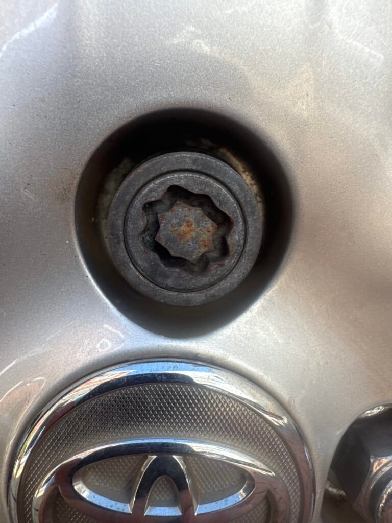 Toyota Iq wheel locking nut key replacement