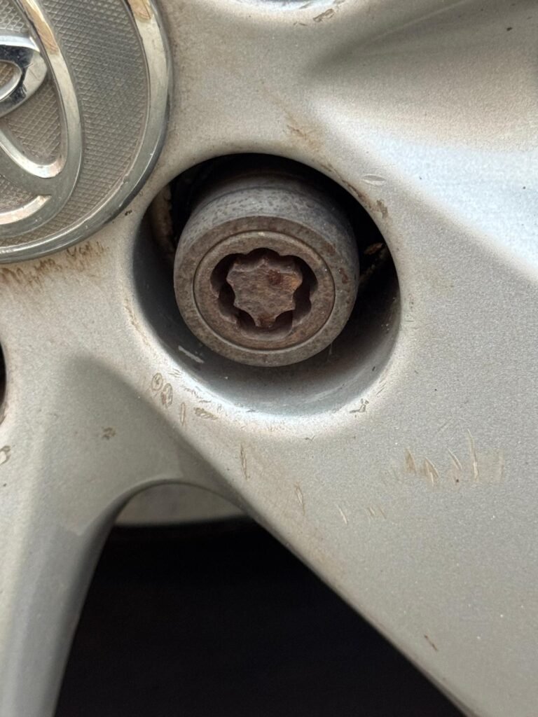Toyota Prius wheel locking nut key replacement