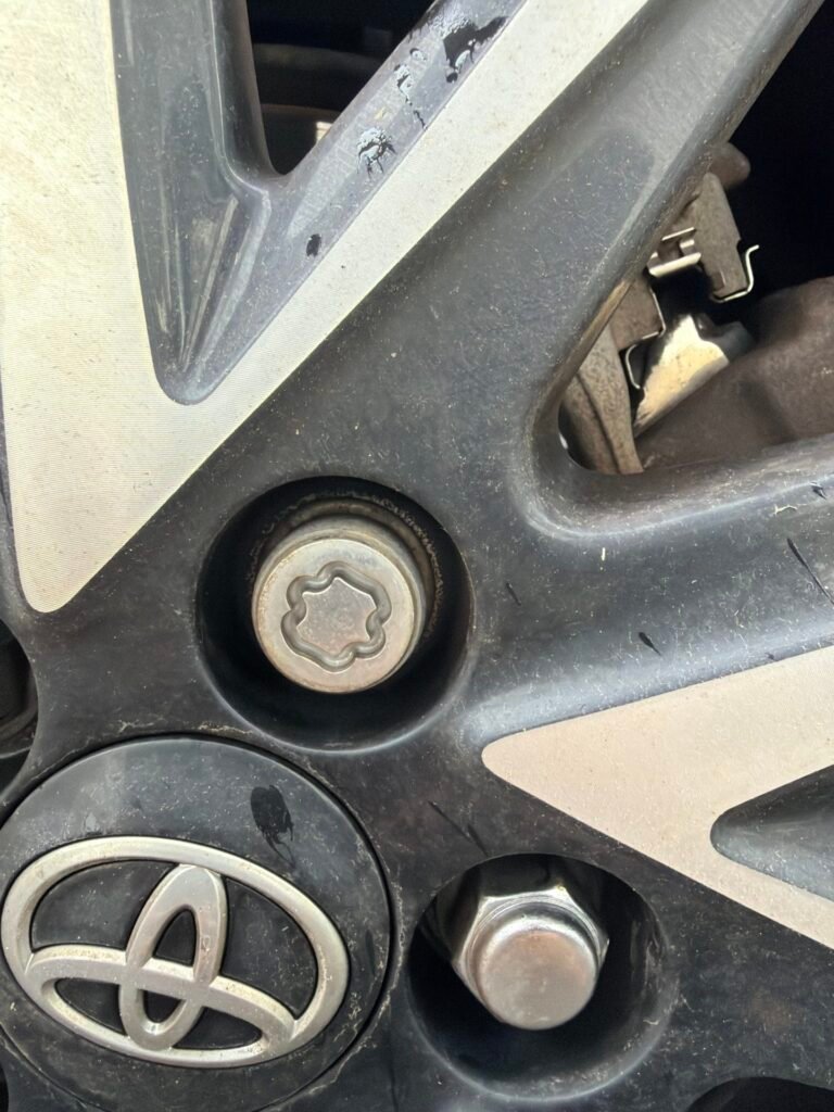 Toyota Yaris wheel locking nut key replacement