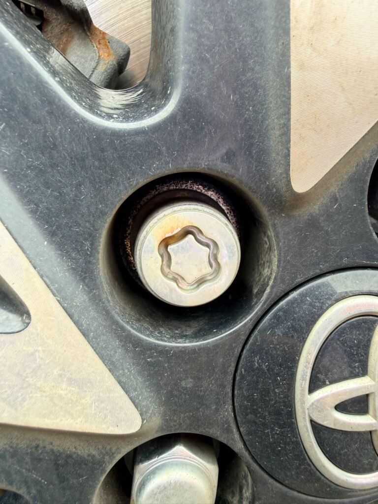 Toyota Yaris wheel locking nut key replacement