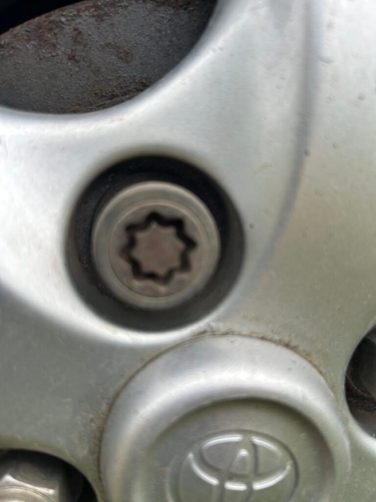 Toyota Yaris wheel locking nut key replacement