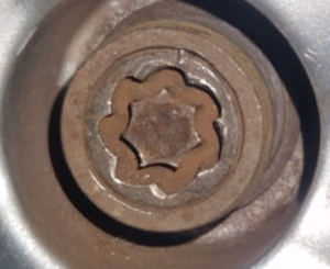 Toyota Yaris wheel nut key replacement