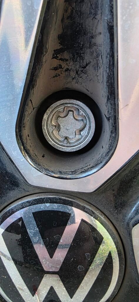Volkswagen Taos locking wheel nut key