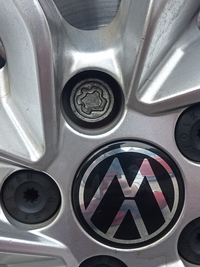 Volkswagon T-Cross 2021 wheel locking nut key replacement