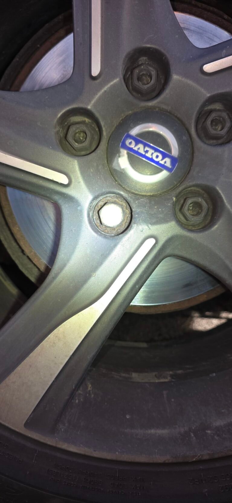 Volvo V40 wheel locking nut key replacement