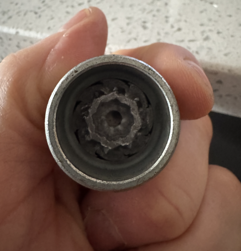 VW GOLF GTD wheel locking nut key replacement
