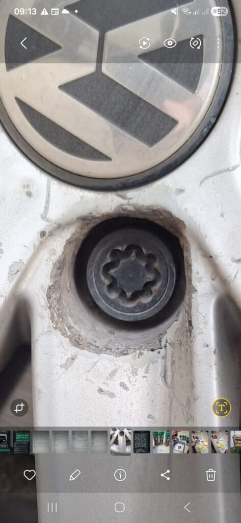VW 2016 Polo GP 1.6 auto wheel locking nut key replacement