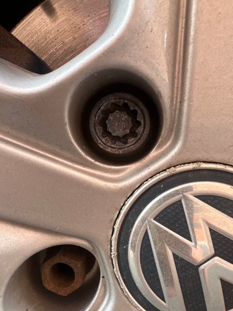 VW Golf wheel locking nut key replacement