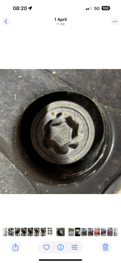Vw Golf mk7 wheel locking nut key replacement