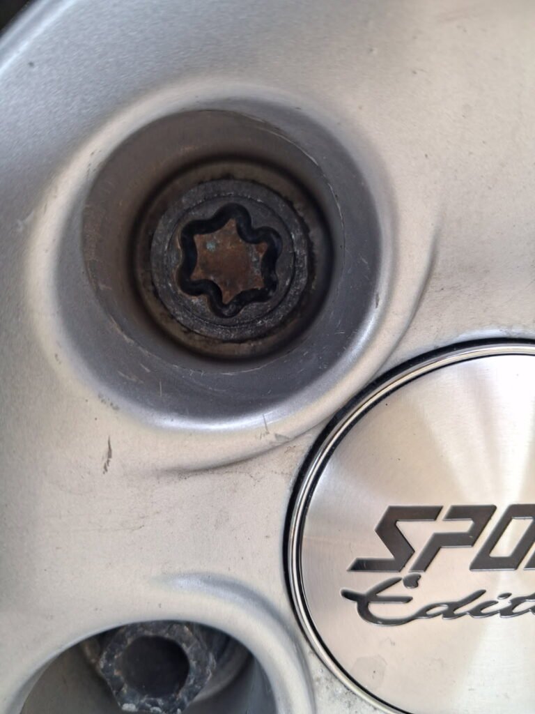 Vw Scirocco wheel locking nut key replacement