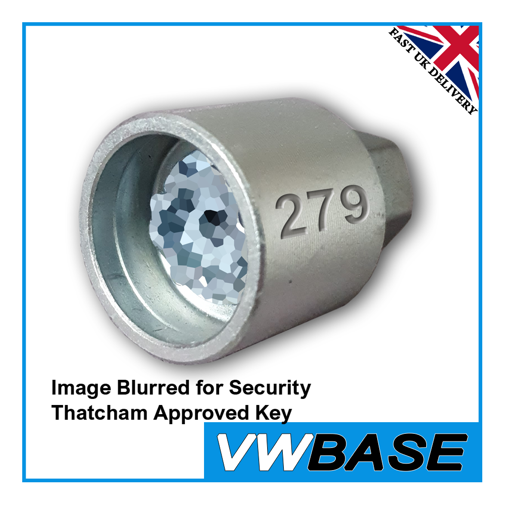 Wheel Locking Key For Fiat - Key Number 279 / X LWNK Security Lock Nut Bolt 