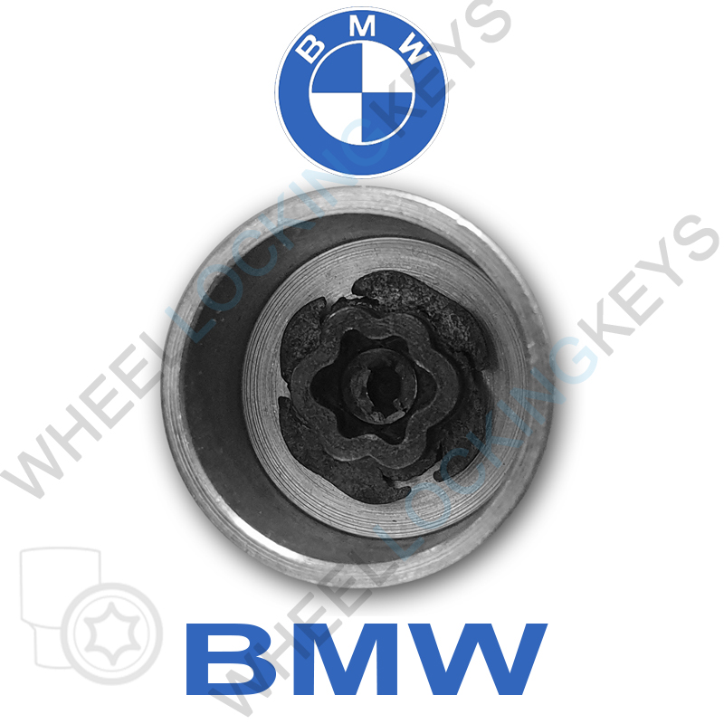 Wheel Locking Key For BMW - Key Number 77 LWNK Security Lock Nut Bolt 