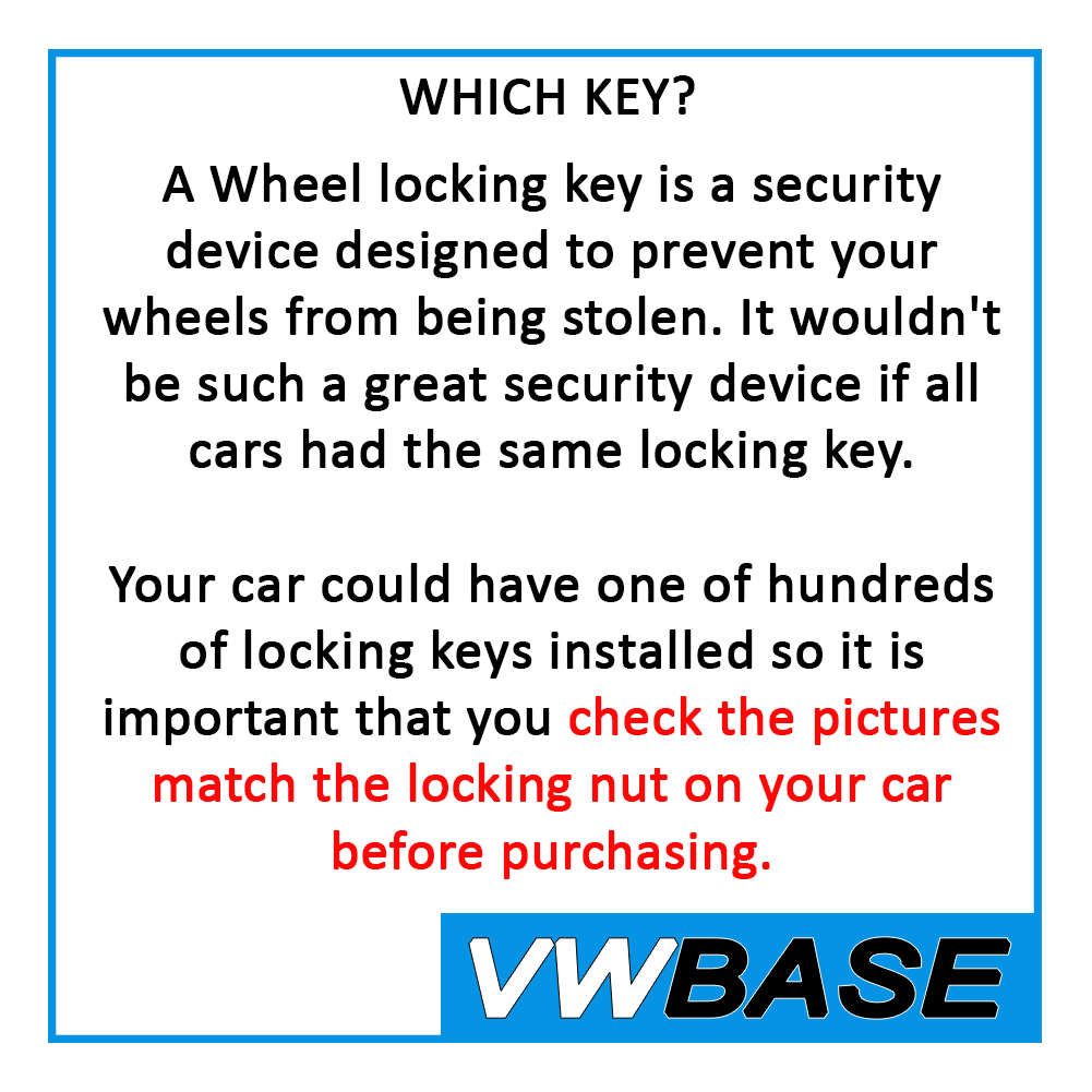 Audi A1 Locking Wheel Nut Key Lug Genuine OEM Lock LWNK Match Matching – Wheel Nuts, Bolts & Studs | UK Seller